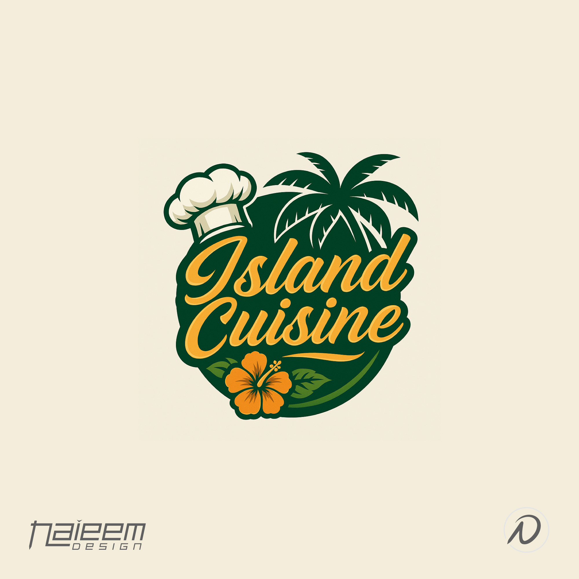 Custom Beach Restaurant Logo for Island-Inspired Cuisine by Naieem on  Dribbble, image size:2000x2000