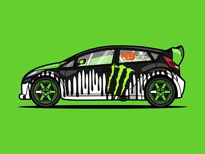 R.I.P Ken Block 💚 adobe adobeillustrator car carillustration design illustration kenblock lineart vector vectorart vectorillustration