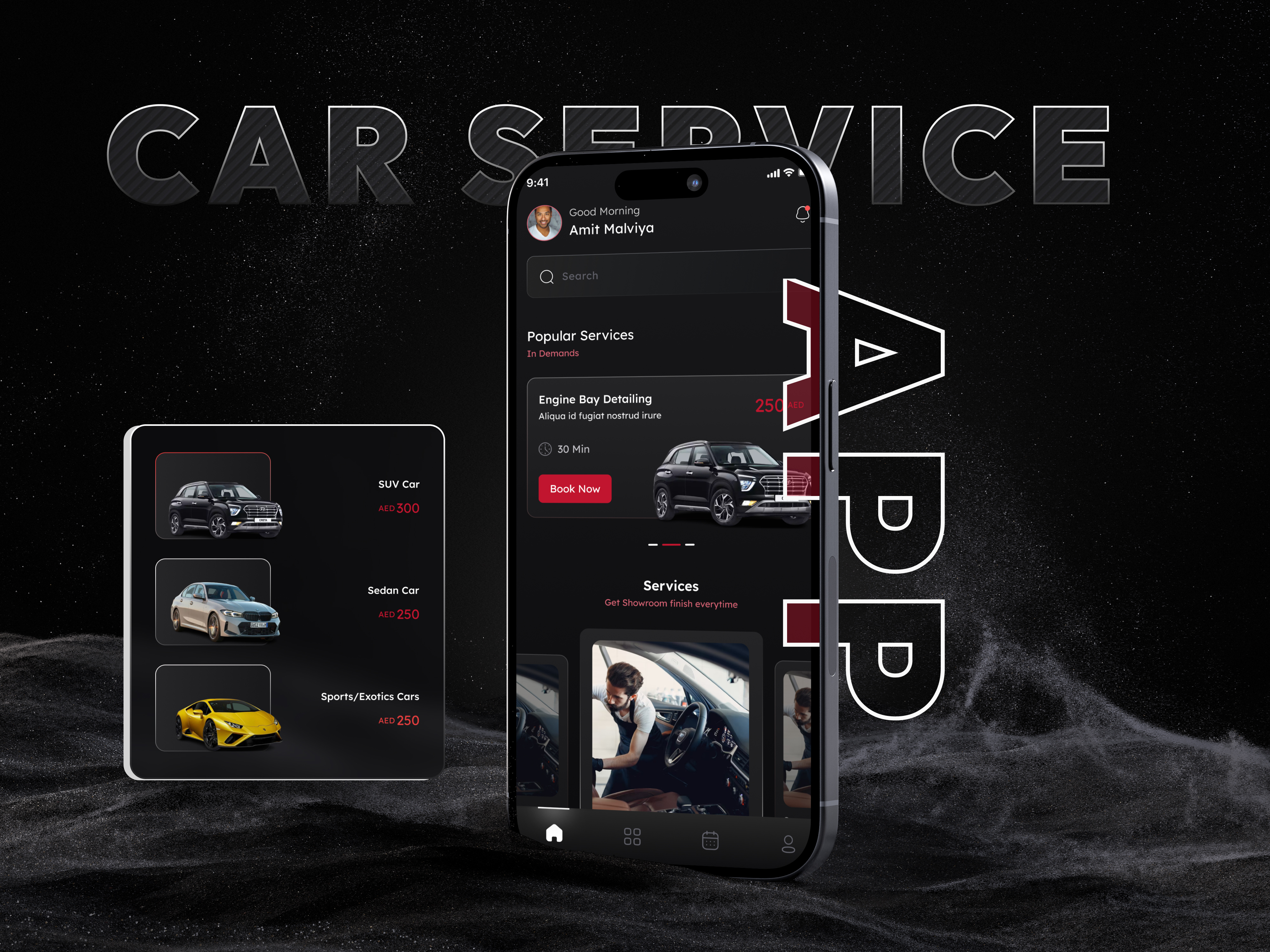 Car Servicing App UI/UX app design application design auto mobile app auto mobile service app brand design brand identity branding car service app figma app design figma design information architecture interaction design interactive design prototyping service app service booking user experience design user flow user interface user interface design
