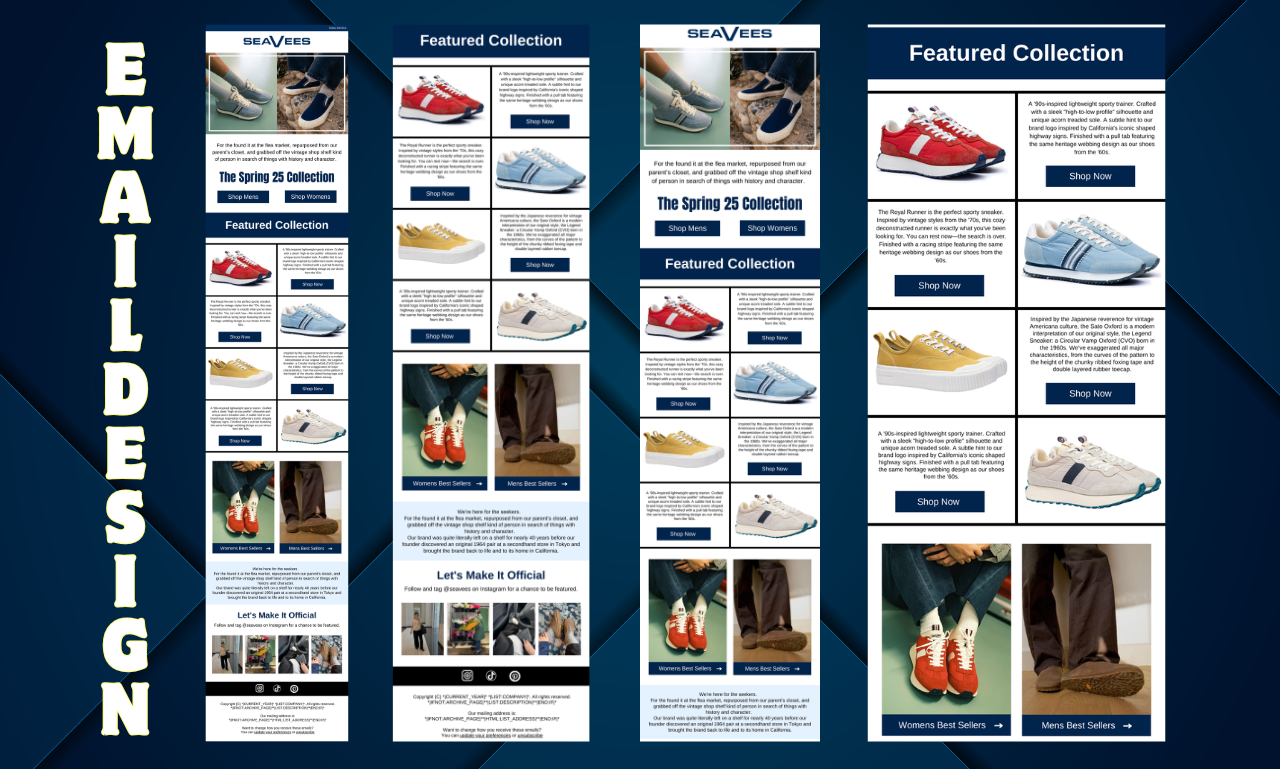 Email Template Design for SeaVees advertising branding branding design digital marketing email design email marketing email newsletter email template email template design graphic design klaviyo klaviyo email design landing page design mailchimp mailchimp email design newsletter design popup form design signup form design social media marketing