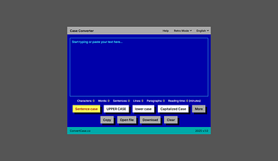 Case Converter (Chrome Extension) caseconverter ega ms dos retrodesign retropc