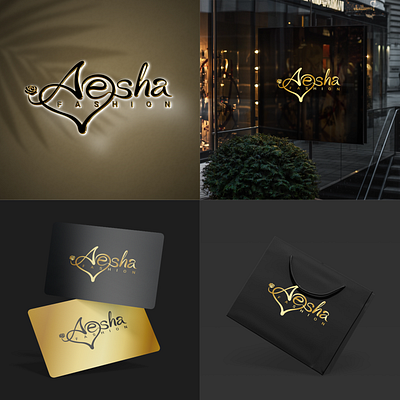 Aesha Fashion – Logo & Brand Identity Design brand design brand identity brand logo branding clothing brand logo fashion logo graphic design logo logo branding logo design professional logo design unique logo