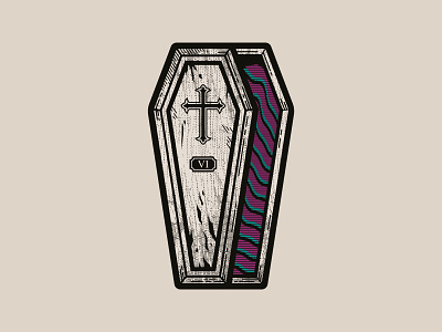 Coffin - Sticker adobe adobe illustrator casket coffin creative dead death design graphic graphic design horror illustration sticker vector vinyl sticker