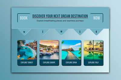 Travel Landing Page – Soft Brutalism bold design bold typography brutalism web brutalist design clean ui creative landing page figma design hero section landing page design landing page ui minimal web design modern ui pastel ui soft brutalism travel landing page travel ui travel website ui inspiration web design trend web ui