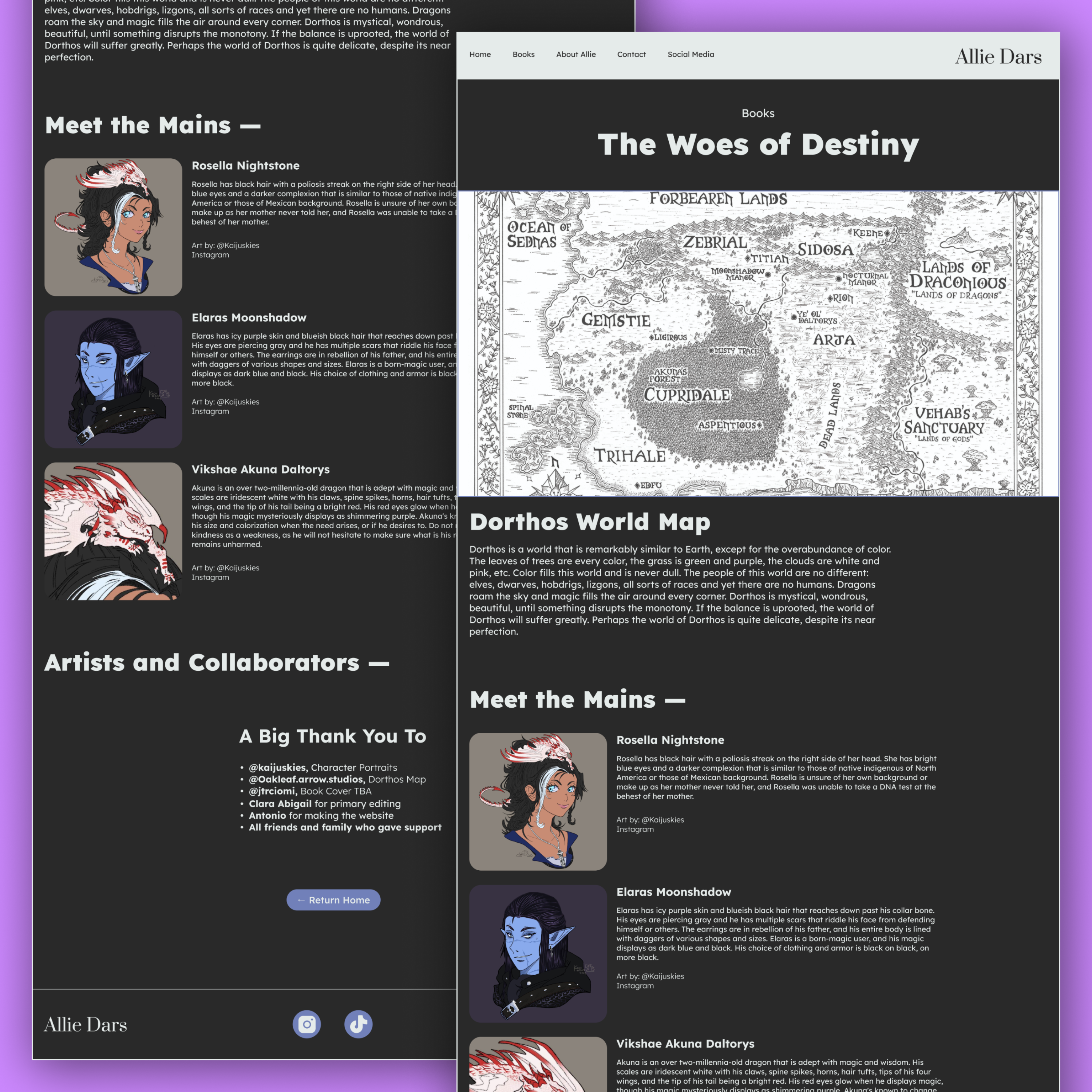 Author Website Design - Alliedars.com branding design ui website