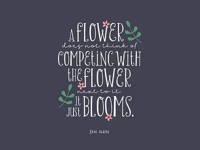 It Just Blooms adorable cute design doodles flower font graphic design hand drawn handwriting illustration leaf type typography