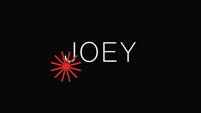 Joey doesn't share food! after effects animated typography animation intro intro animation kinetic type kinetic typography motion design title title animation titles typography
