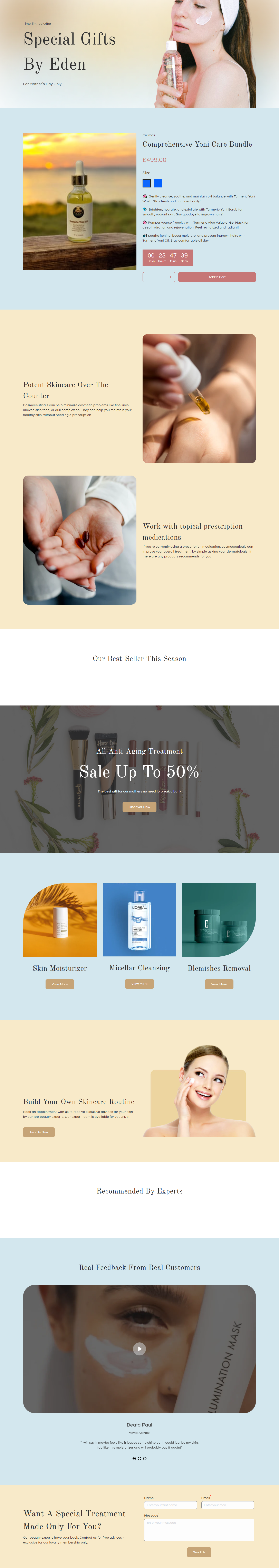 Example of Shopify One Product Landing Page