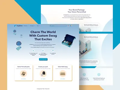 Swagcharm Home 3d amazon swag ui ux vector web