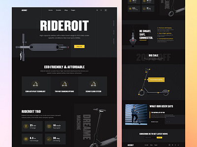 ASSULT Website landing page biker clean concept design darkmode design ecommerce electro landing page minimal mockup modern motorbike racing tesla ui design ui ux vehicle website design