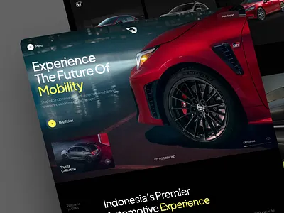 GIIAS The World Class Auto Show Website aesthetich branding cars design ev graphic design illustration logo minimalist uiux website