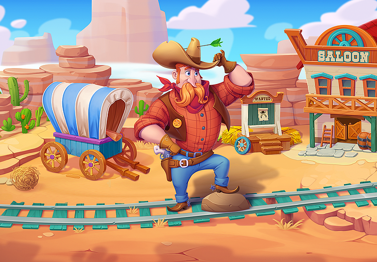 Wild West Game Map by NestStrix Game Art Studio on Dribbble