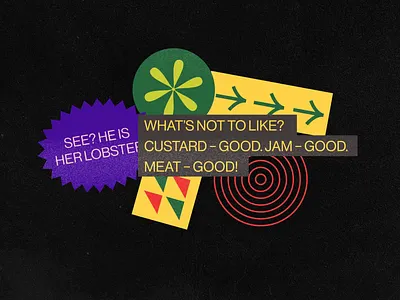 See? He is her lobster! after effects animated typography animation intro intro animation kinetic type kinetic typography motion design sticker stickers typography