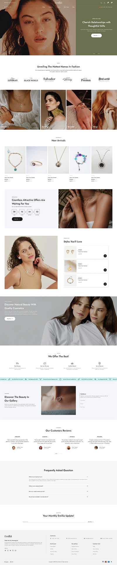 Emillia – Jewelry & Fashion Store WooCommere WordPress Theme artisan accessories ecommerce elementor fashion accessories handmade earrings jewelry businesses jewelry store luxury rings stores minimalist shopify shopify themes tailwind css web design web development website design woocommerce woocommerce themes wordpress wordpress project wordpress themes