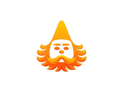 Gnome Logo Design Proposal brand identity branding character creature dwarf face fairy goblin gradient illustration legend leprechaun logo mark symbol icon magical marketplace mascot mihai dolganiuc design modern startup tale