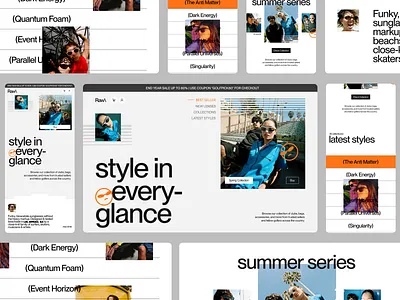 Raw - Fashion Responsive Website app design fashion landing page minimal mobile product responsive ui ui design uiux web design website