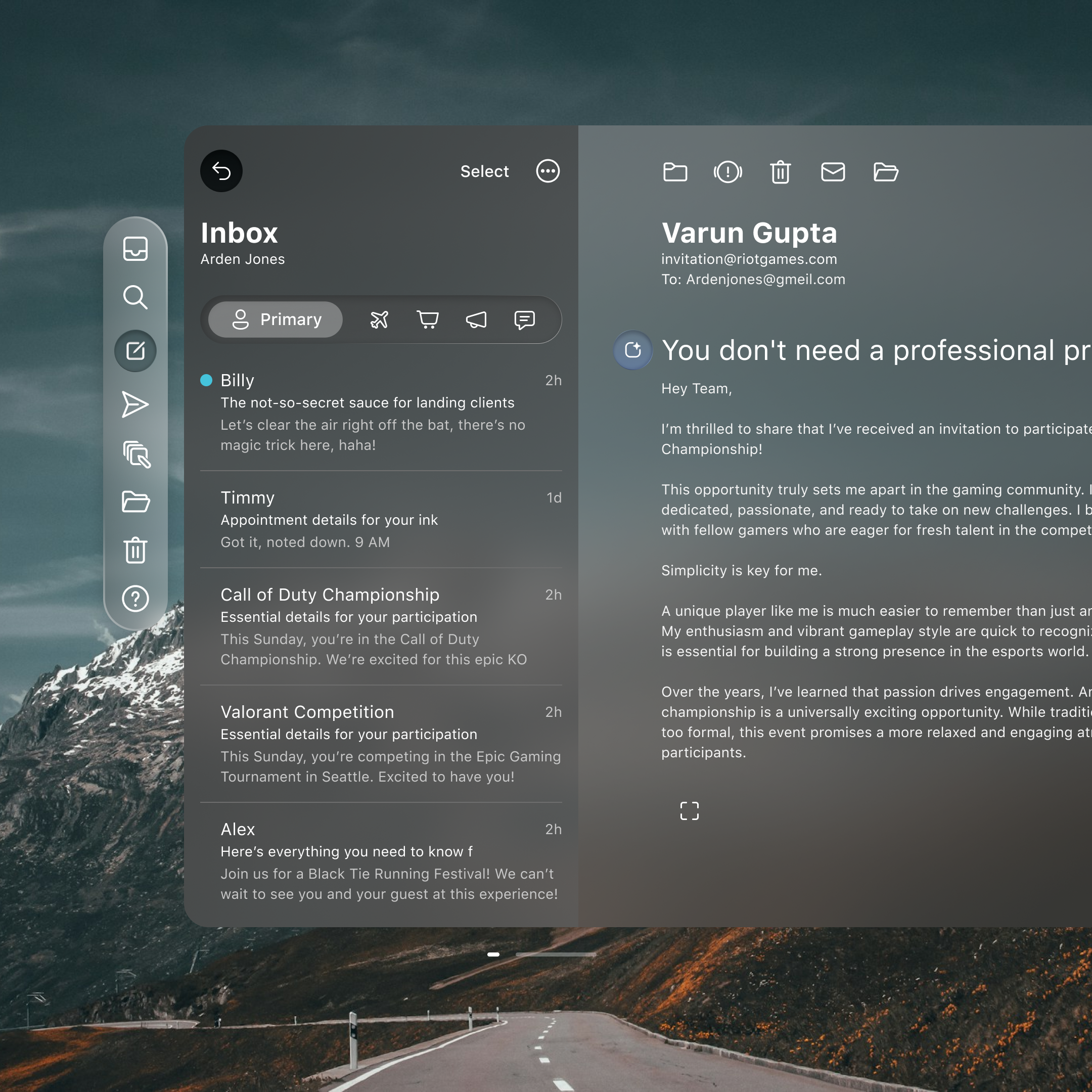 Spatial Concept Design Email aesthetic animation apple branding design graphic design illustration minimal modern spatial typography ui vector vision pro