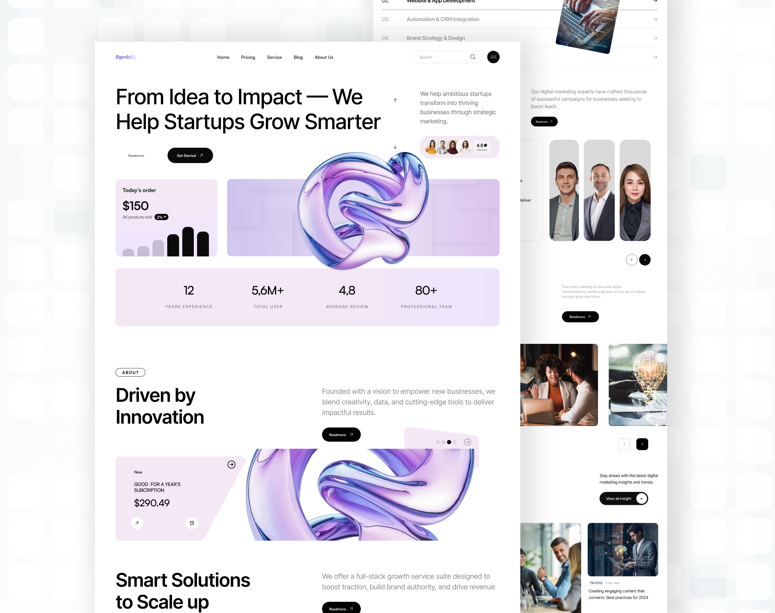 Startup Growth Solutions That Scale With You 📈 development figma ui ux website wordpress