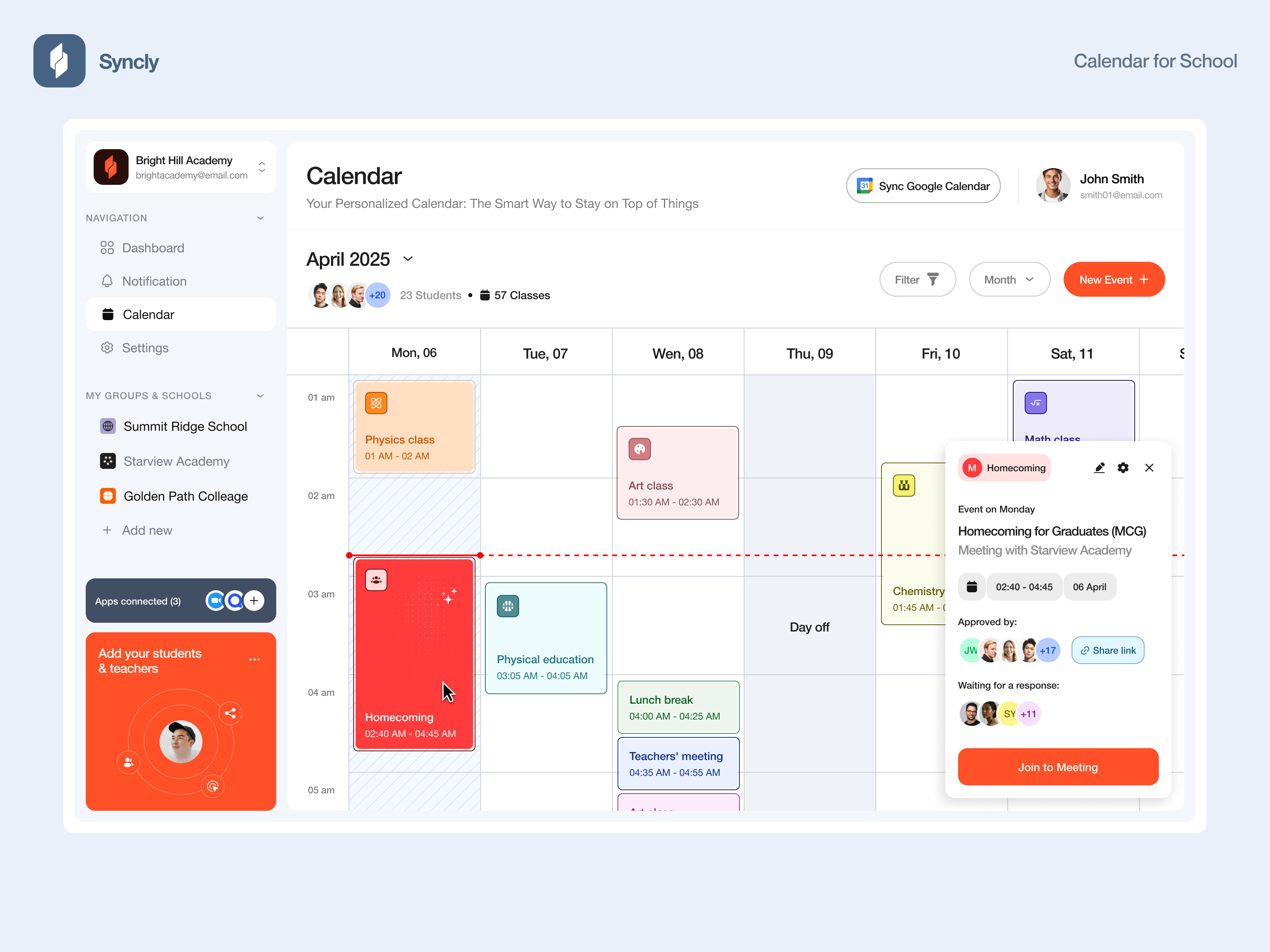 Example of Dashboard Design