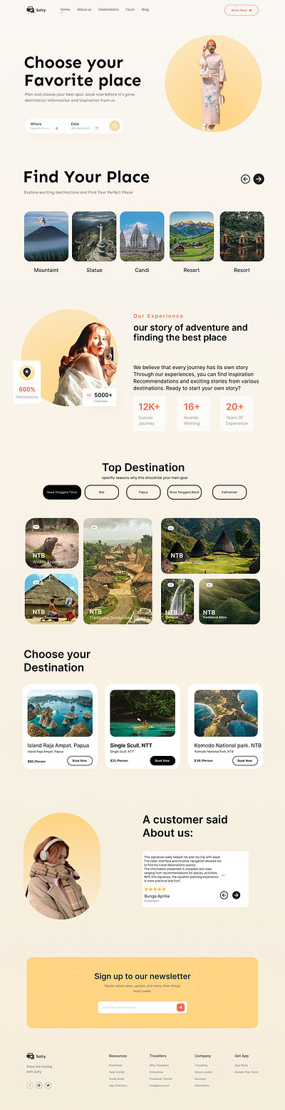 Travel Landing Page UI/UX figma ui uiux
