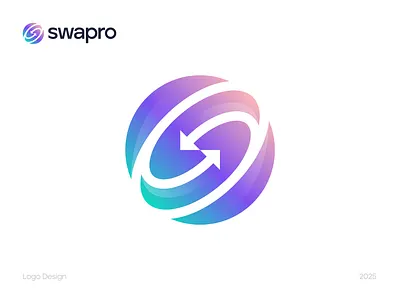 Logo Design 3d abstract logo arrows brand brand identity branding circle crypto design exchange globe icon letter s logo logomark modern logo monogram swap web3