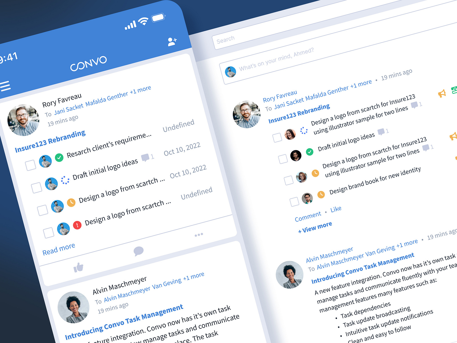 Convo: Task Management, UI UX, Product Design by Convo Team on Dribbble