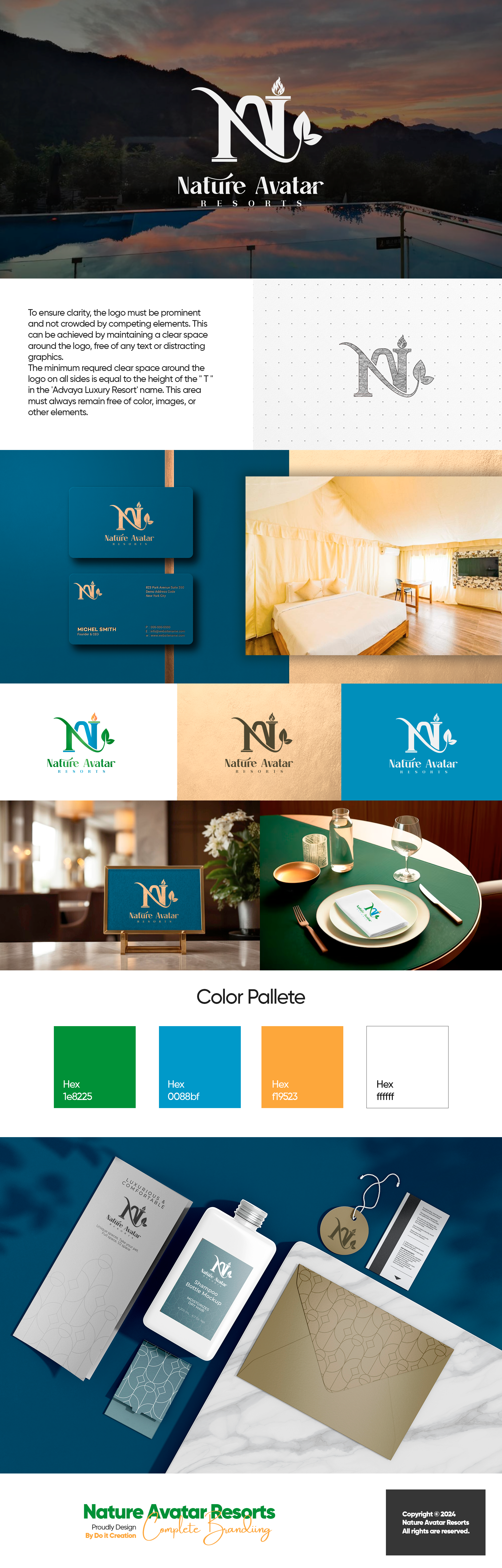 Nature Avatar Resort Logo Designing 3d animation branding graphic design logo motion graphics ui
