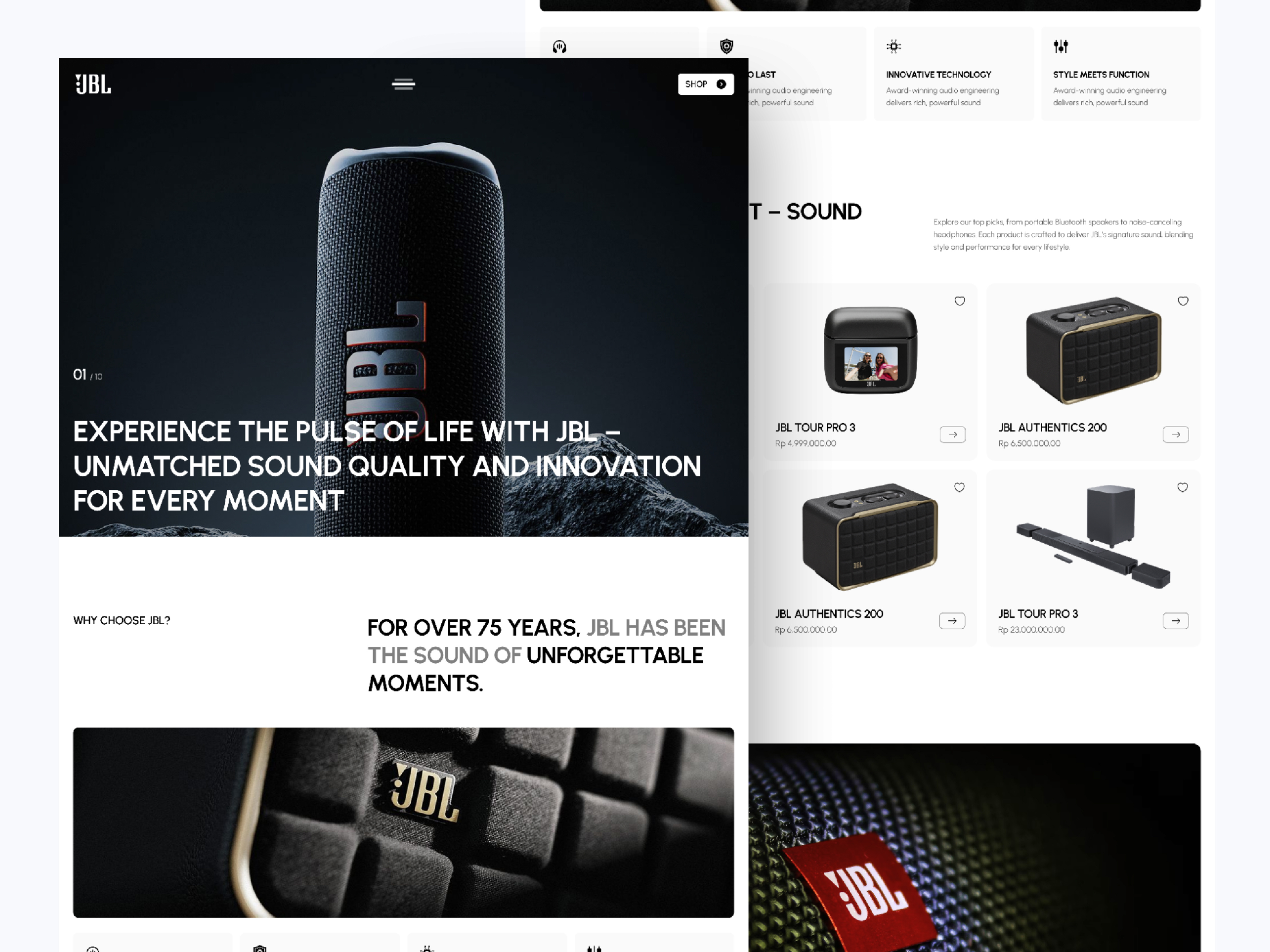 Example of Ecommerce Website UI Design Responsive