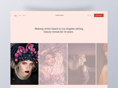 Electra - An Artist Website Template artist clean design design makeup artist minimal design pixpa template website