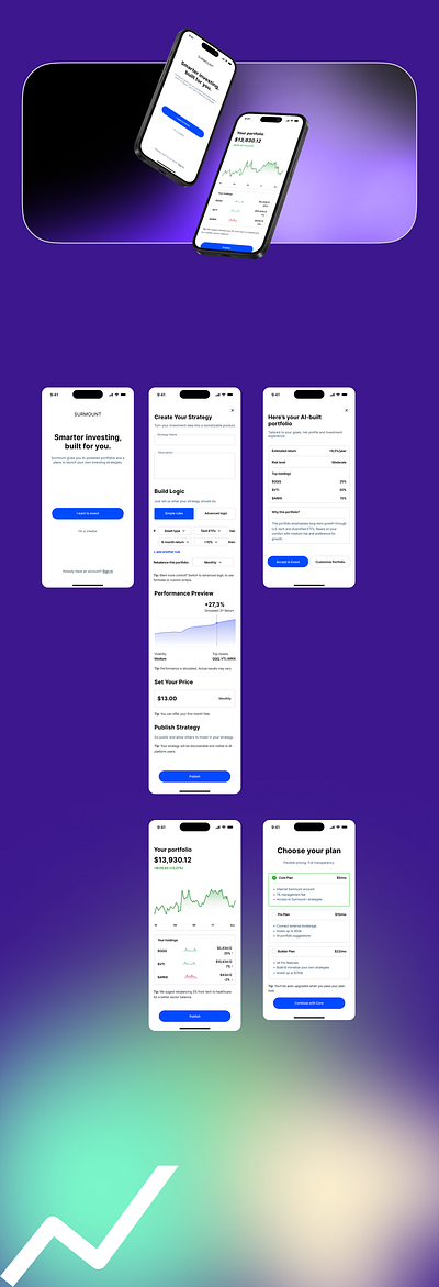AI-Powered Investing Platform aiux finance fintech investmentapp uxdesign