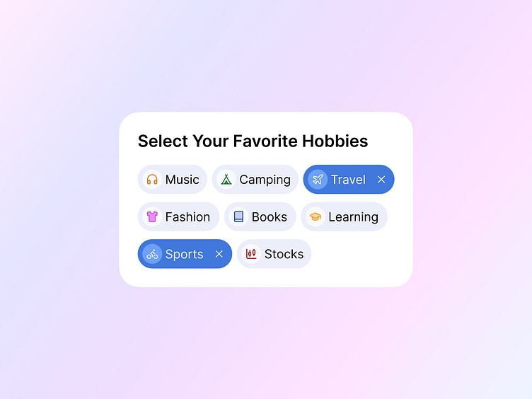 Chip / Tag UI Design - Day 4 of 7 by Bardia Adibi on Dribbble
