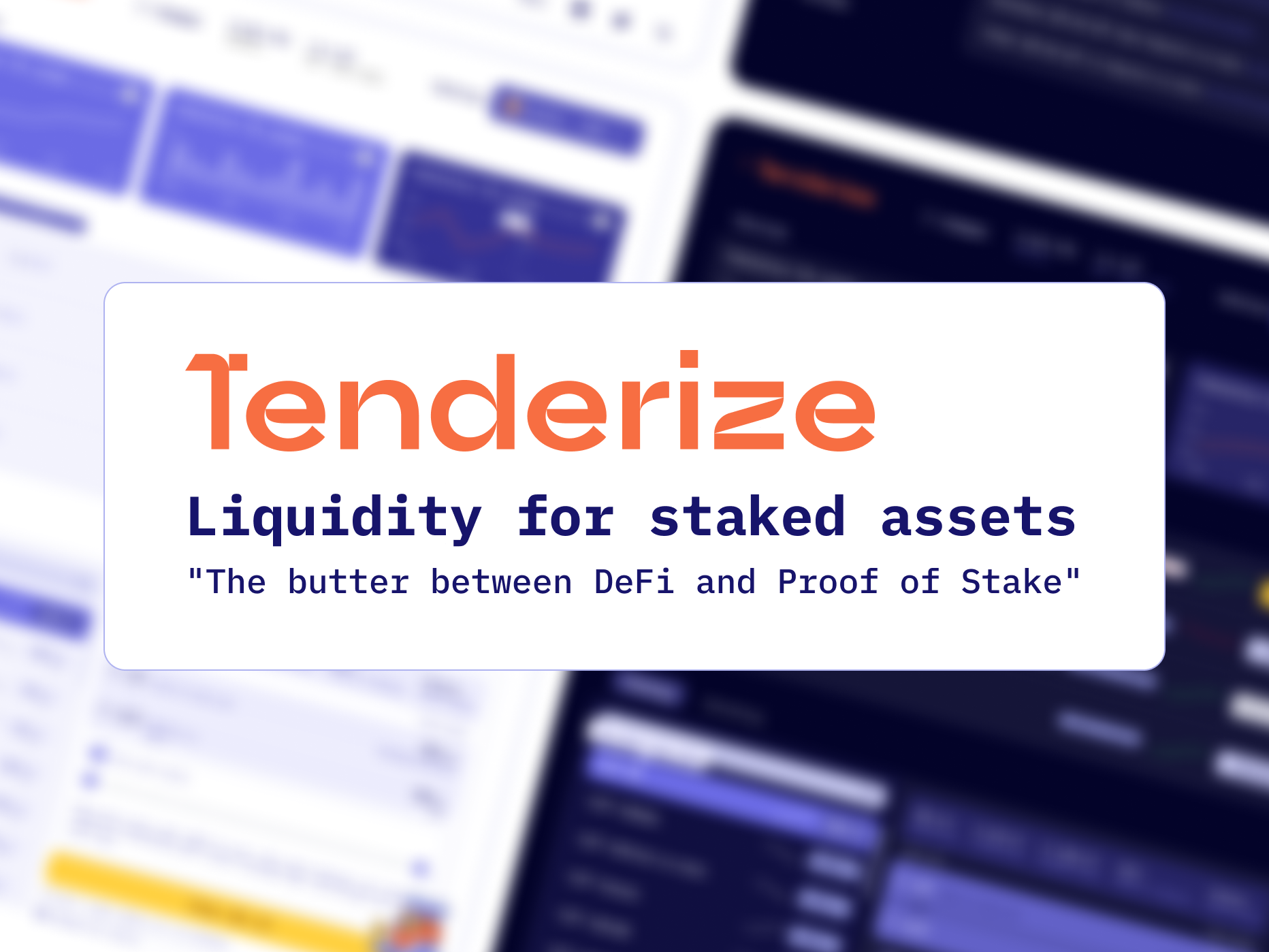 Tenderize - Liquidity for staked assets blockchain crypto dark mode design interaction design light mode staking ui usasbility ux web3
