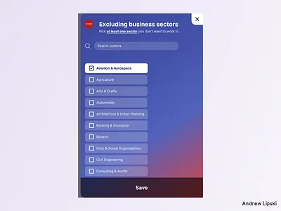Picking an option from a lot of choices / customization customization options popup user experience user experience design ux uxui visualcommunication