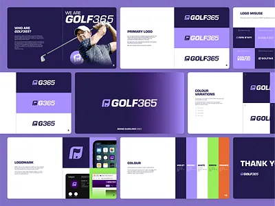 Golf365 Brand Guidelines brand guidelines brand identity branding golf graphic design guidelines logo logo design sports style guides
