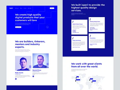 ixperi studio - web design blue design neomorphism squares studio ui web design webdesign website