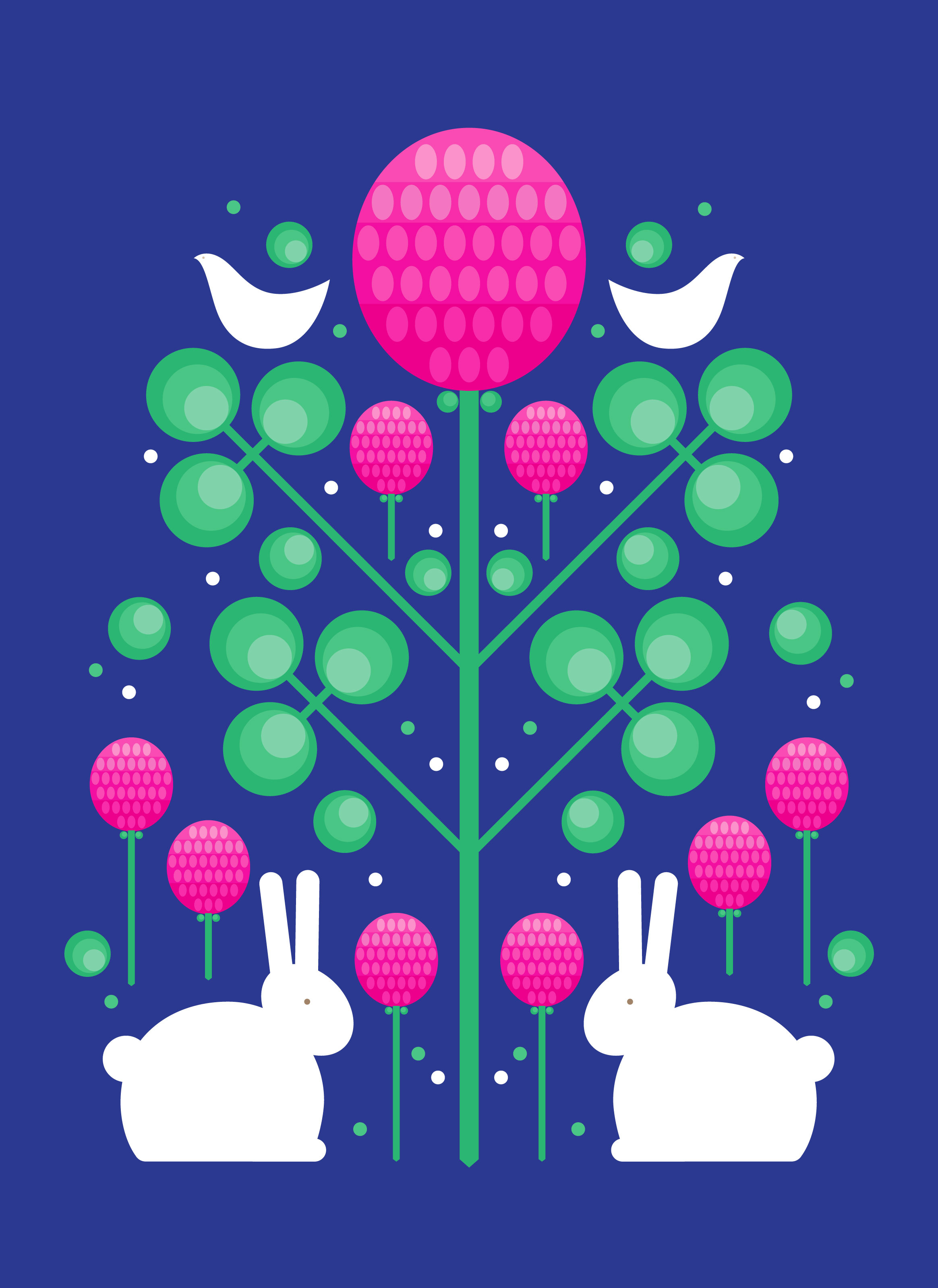 Easter illustration animalistic doodle drawing easter easter bunny easter card easter eggs florals graphic graphic design greeting card illustration minimalistic style nature pattern poster print spring decoration vector