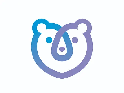 BEAR fun gradient brand branding design illustration letter logo logotype minimal monogram