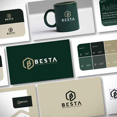 Besta Branding bletter branding design graphic design green hexagon hexagon monogram icon illustration logo monogram tree treelogo vector