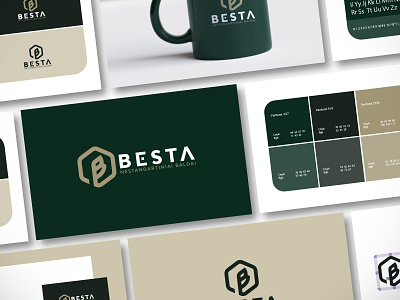 Besta Branding bletter branding design graphic design green hexagon hexagon monogram icon illustration logo monogram tree treelogo vector