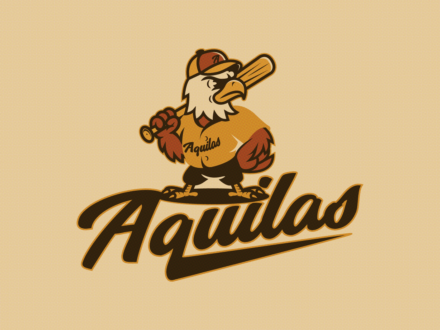 Aquilas baseball bird branding design eagle icon illustration logo mark retro sport vintage