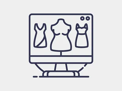 Retail Digital Showcase icon clothes design graphic design icon illustration logo shop vector