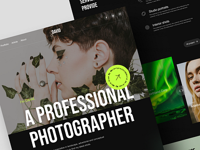 Photographer portfolio landing page brand captureing color creative art design homepage landing landing page photographer photography portfolio ui uihut ux web web resource webdesign website website design websites