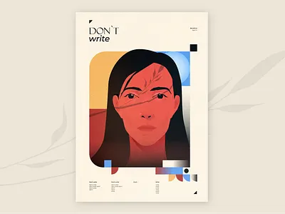 Don't write art bauhaus graphic design illustration poster vector