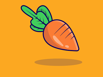 carrot vegetable vector cartoon, vector icon illustration absrtact art carrot design diet graphic design illustration logo retro ui vector