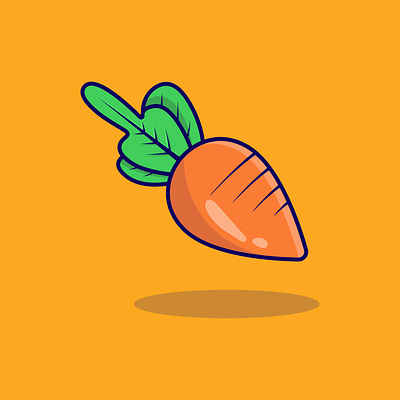 carrot vegetable vector cartoon, vector icon illustration absrtact art carrot design diet graphic design illustration logo retro ui vector