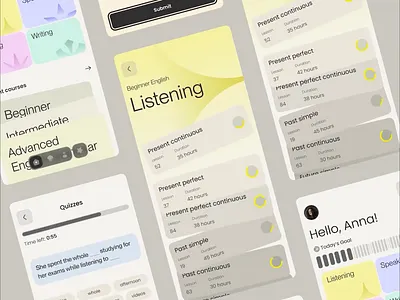 English Learning APP | UI Mobile App Design app app design capi english learning app english learning app design english learning mobile app interactive design learning app mobile app mobile app design ui ui design ui ux ui ux design user research ux