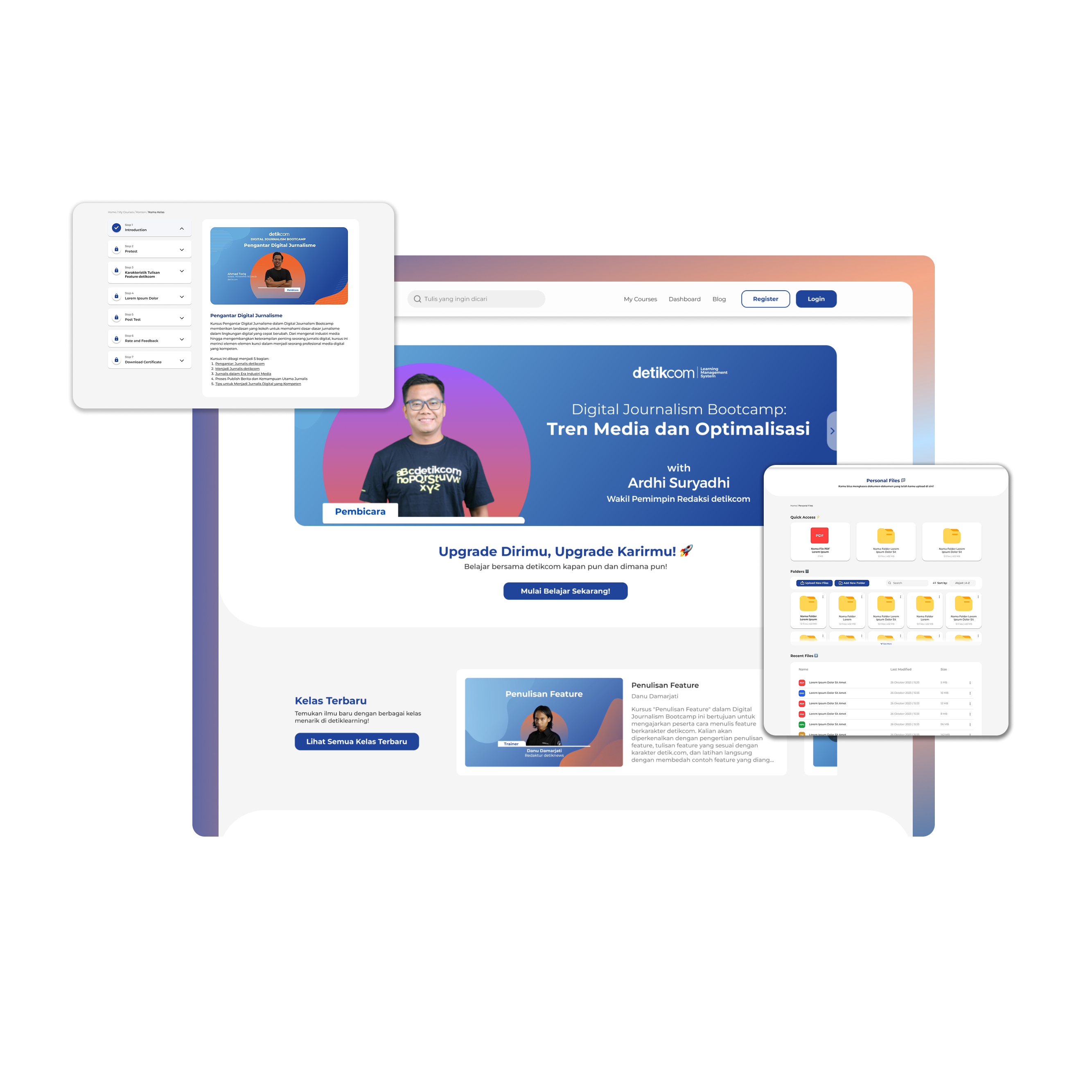 e-Learning | Learning Management System | detikLearning design e learning education fun learning lms minimalist study ui video website