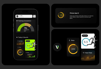 Fitness App UI: Boost Your Health with Stunning Design! 🏃‍♂️ app design dashboard figma fitness fitness dashboard fitness ui graphic design health design mobile design running sports ui user interface ux