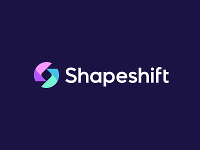 Shapeshift - s lettermark abstract logo blockchain branding circle crypto crypto currency exchange fintech fold geometric logo modern s s logo shift software tech technology trade