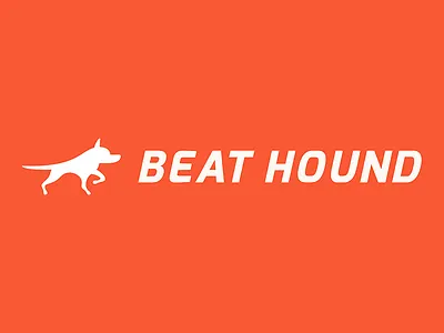 Beat Hound Logo beat clean design flat hound logo logotype minimal orange simple tracker vector
